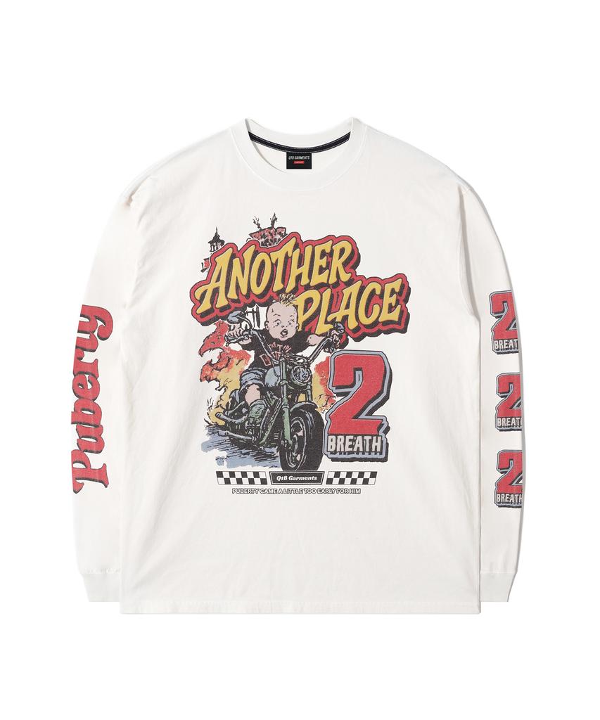QT8 GARMENTS Rg Another Place Washed Long Sleeve (Ecru)