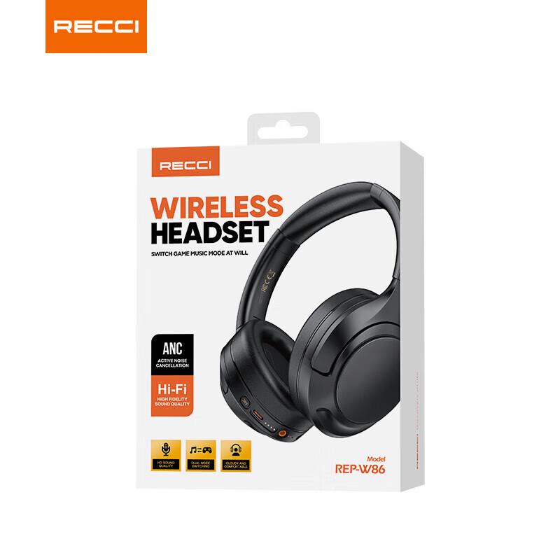 Recci REP-W86 ANC Wireless Over-Ear Headphones