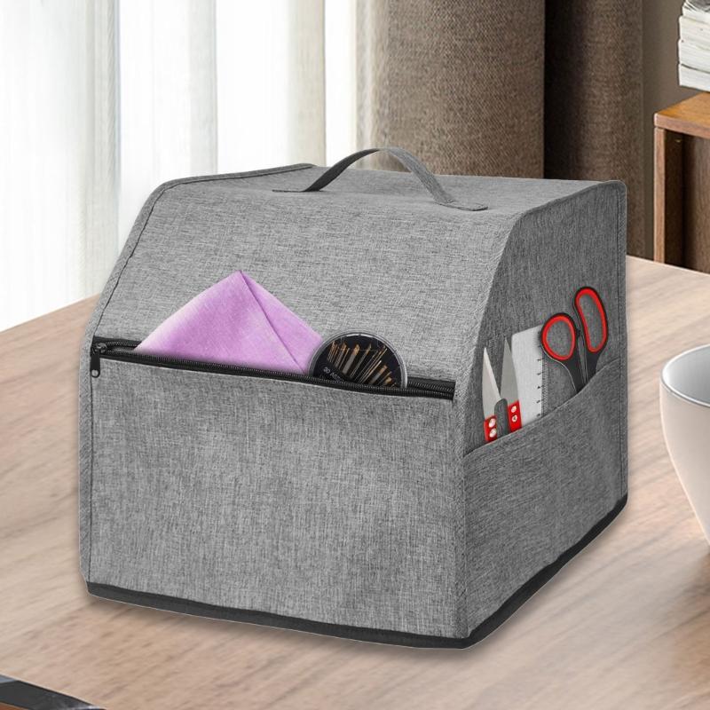 Heavy Duty Universal Size Multi Pocket Sewing Machine Protector Dustproof Cover Case With Top Handle And Washable Design