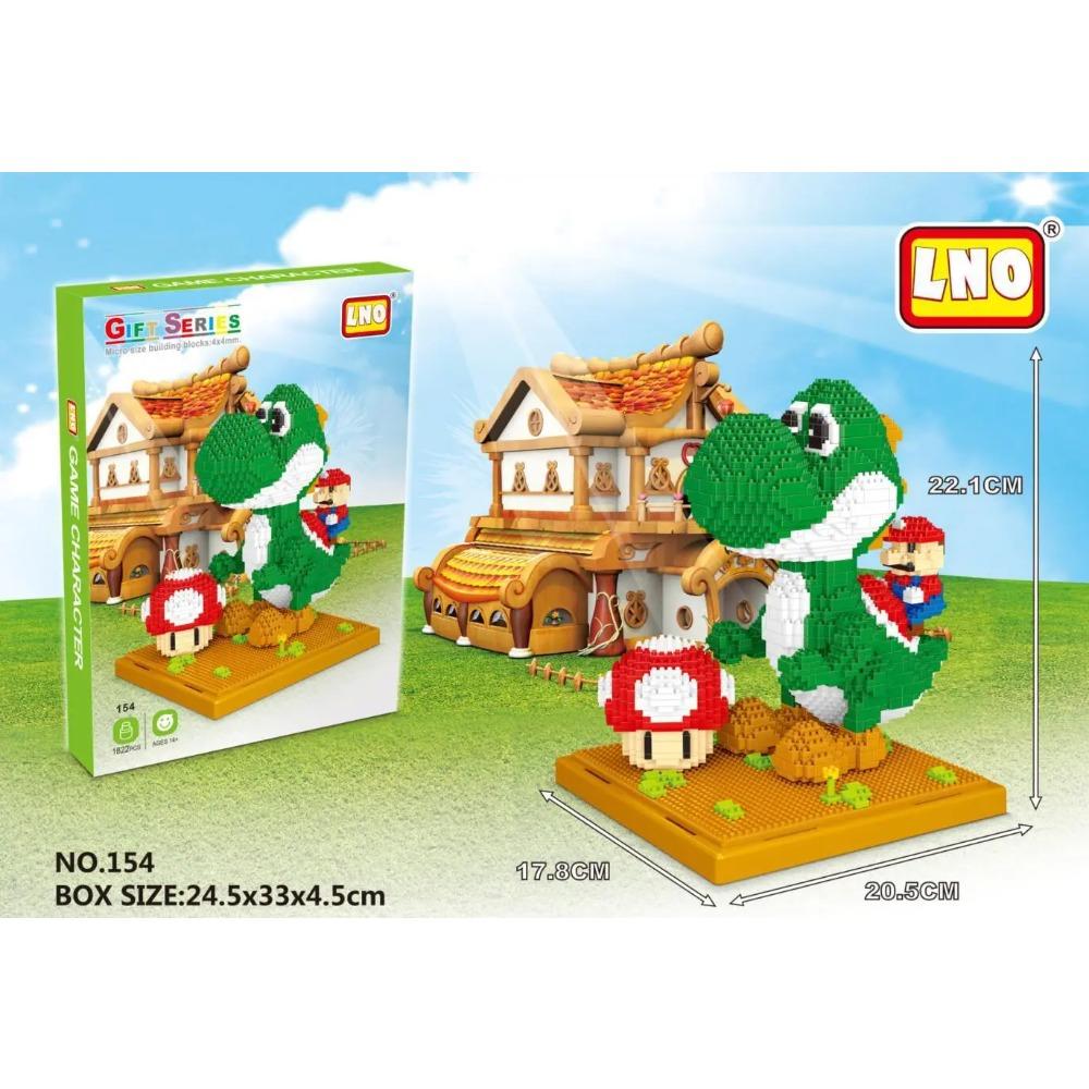 Super Mario Micro Building Blocks Princess Peach Bowser Yoshi Bros Figures DIY Assembly Mini Bricks Toys for Christmas Gift