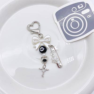 Přívěsek na klíče s kuličkovými korálky Butterfly Y2K Goth Přívěsek na klíče s korálky Angel Key Love