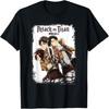 Attack On Titan Group Portrait with Swords and Logo Anime T-Shirt
