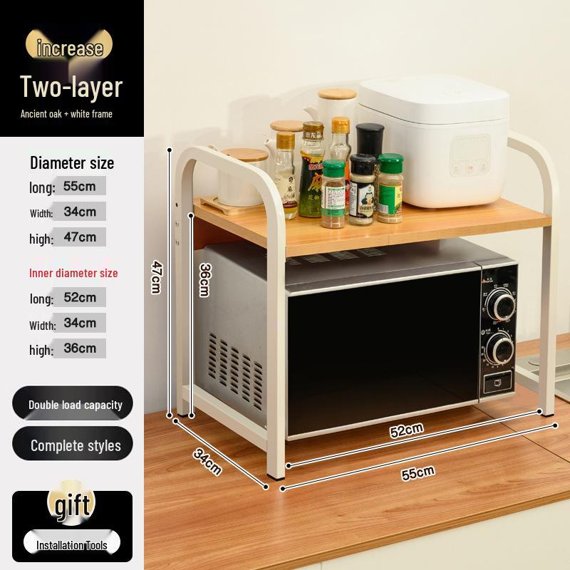Multi-layer Kitchen Storage Rack for Microwave, Oven, and Rice Cooker