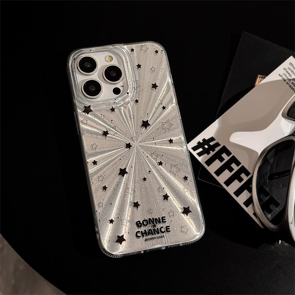 Aurora Ins Black Star Phone Case Apple 15pro Max Suitable for Iphone13 Anti Fall 16 Sweet Cool 14 Hard
