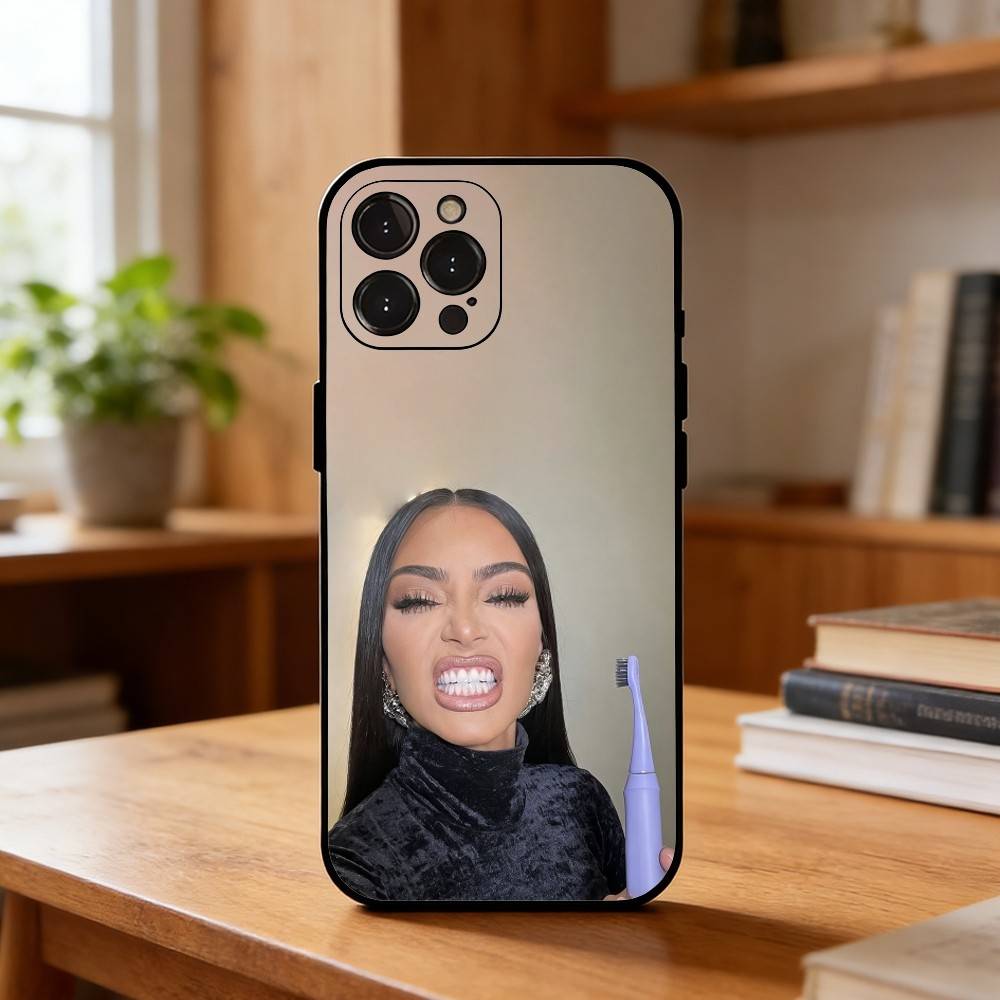 K-Kim K-Kardashian Memes Phone Case For iPhone17,16,15,14,13,12,Plus,Pro Max, 5G Others Soft Black Cover iPhoneXSMAX