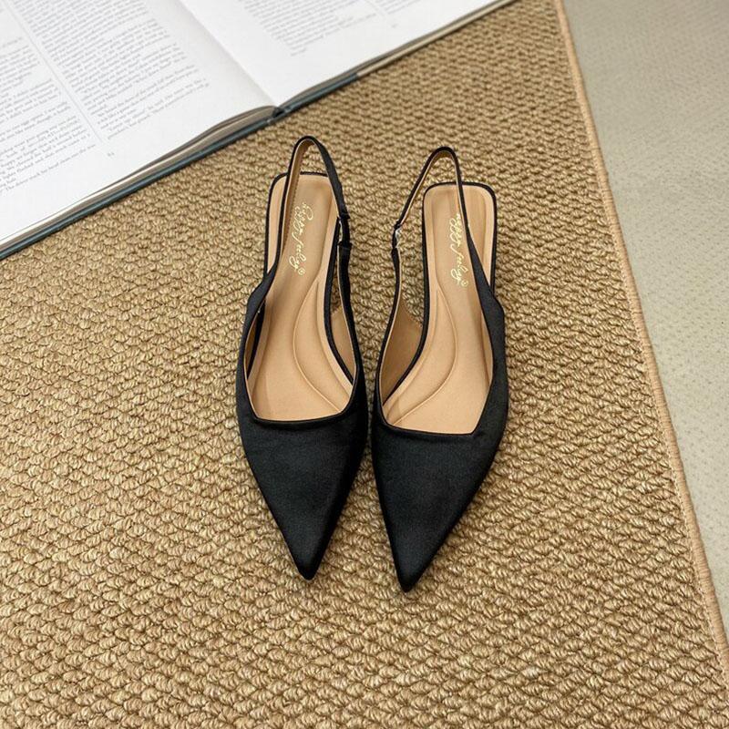 

Мода Мода Обувь на низком каблуке Неглубокие Женские Босоножки на каблуке Обувь Повседневная Женская Остроносая Женские Сандалии Обувь Слипоны Туфли-лодочки 35 чёрный