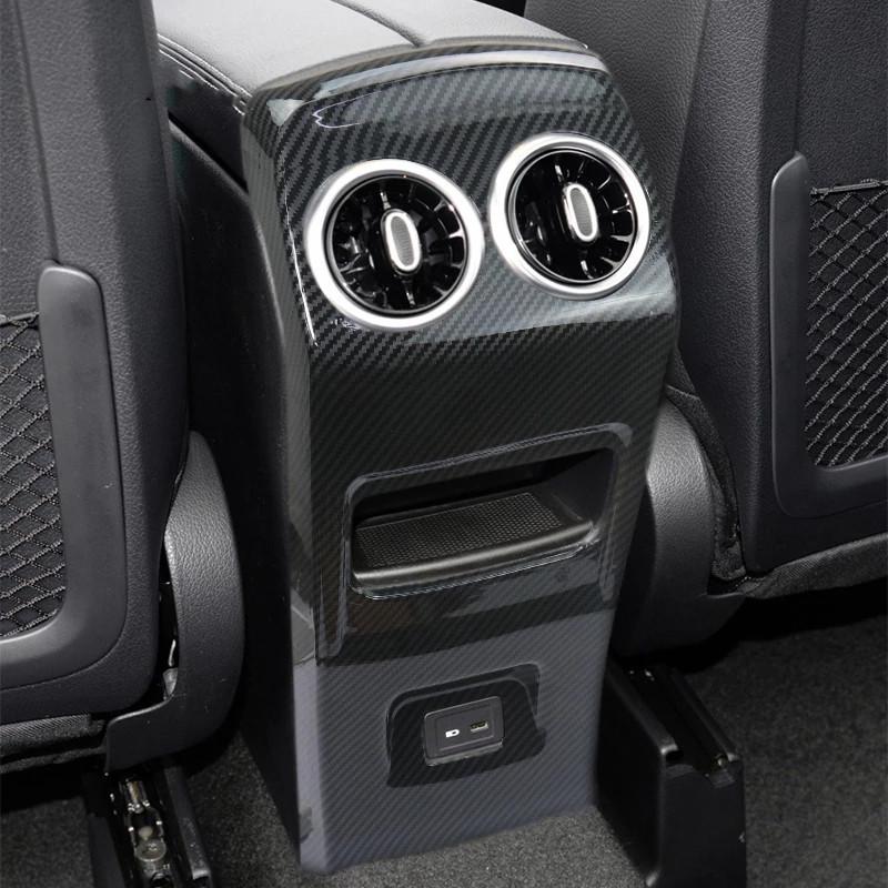 Carbon Fiber Style Car Rear Air Conditioning Outlet Cover Sticker Fit For Mercedes Benz B Class W247 GLB X247 GLA H247