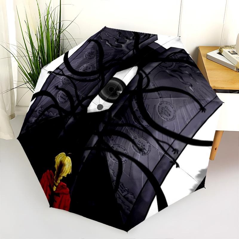 Truth Gate Black Arms Folding Umbrella Durable Portable Sun Umbrella Printing Travel Umbrella