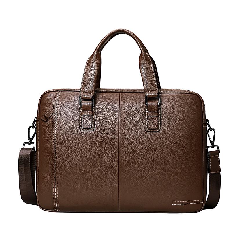 SCHWARZETIENNE Men's Genuine Leather Business Briefcase