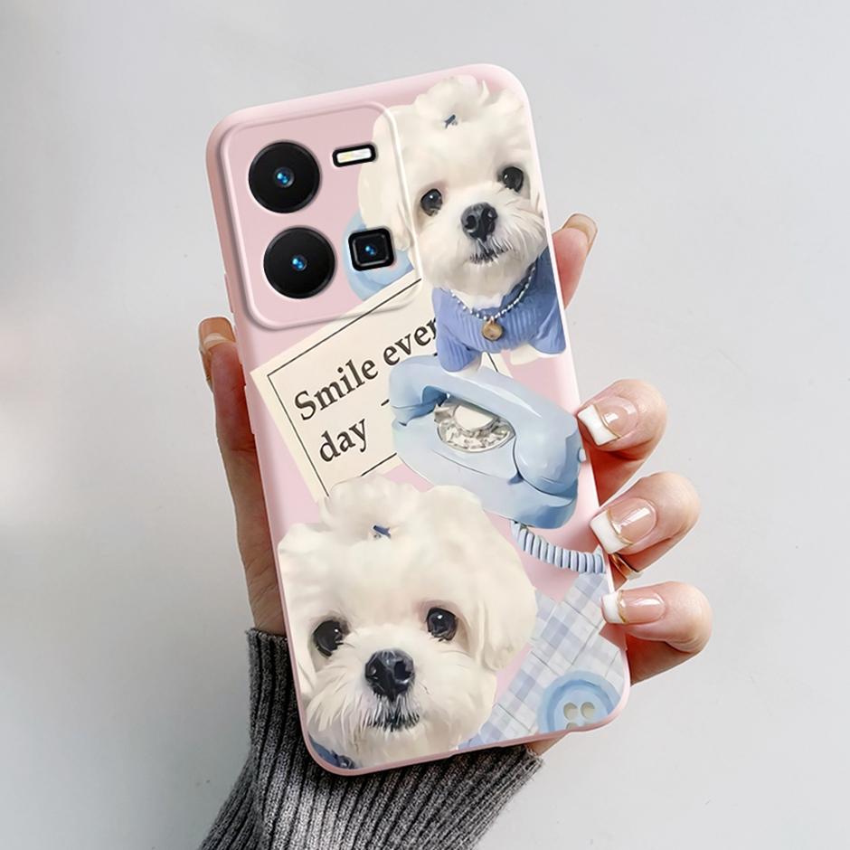 For vivo Y35 4G Protective Case For vivo Y35 4G Fashion Cartoon Phone Cases For vivo Y35 4G Beautiful Painting Back Cover Coque
