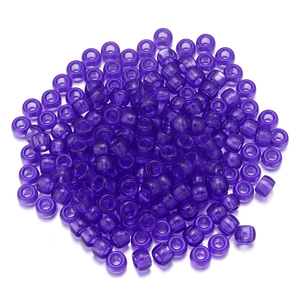 200pcs Transparent Acrylic Beads 6x9mm Big Hole Loose Spacer Beads For Jewelry Making DIY Necklace Bracelets Key Chain Supplies