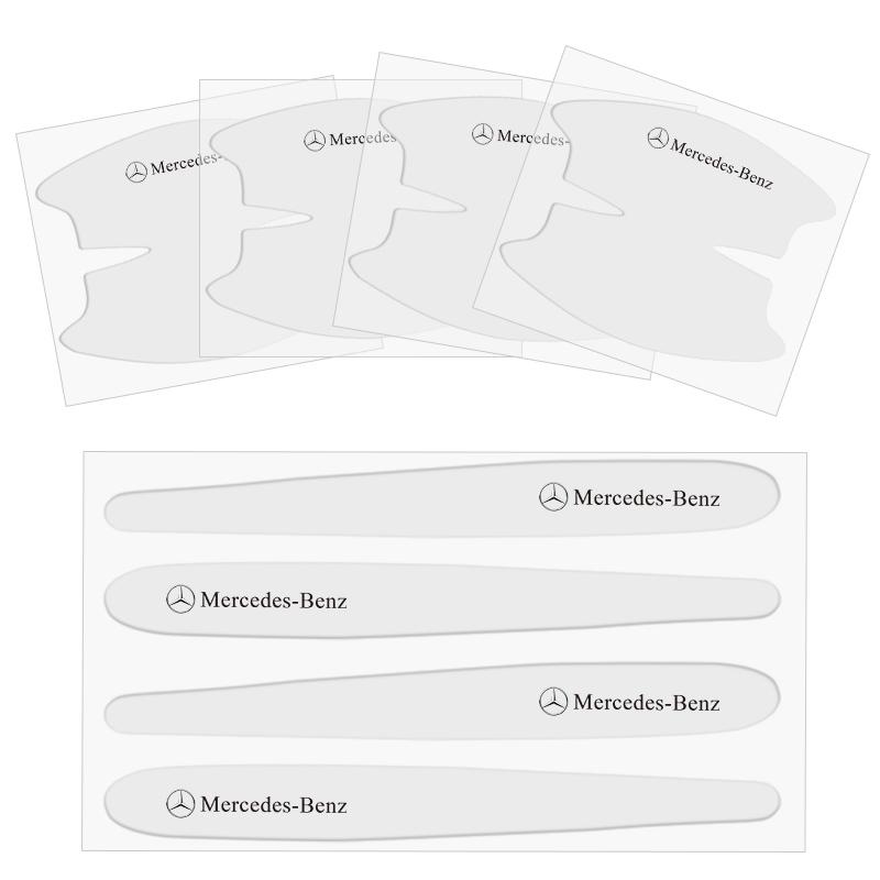 

GLC GLB 8Pcs Car Door Handle Rubber Sticker Decal Decals Accessories For Mercedes Benz AMG W204 W205 W203 W211 W212 W213 W201 W