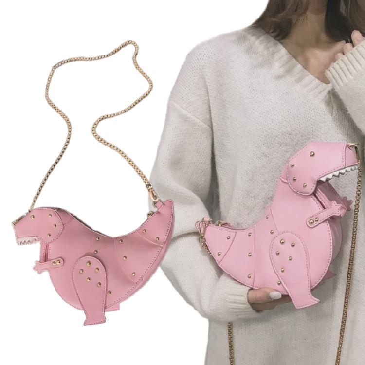 Chic PU Dinosaur Handbag Shoulder Bags Lightweight Crossbody Bag for Girls