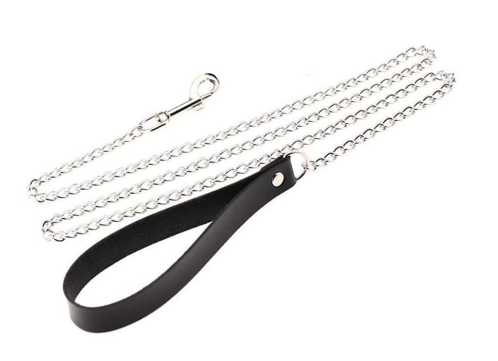 Lock Collar and Leash for Human Cosplay with SM SM Choker [DOKiDOKi] Heart-Shaped [Navy Blue] Lock, Master/Slave/Cat Costume, Goods, Restraints,