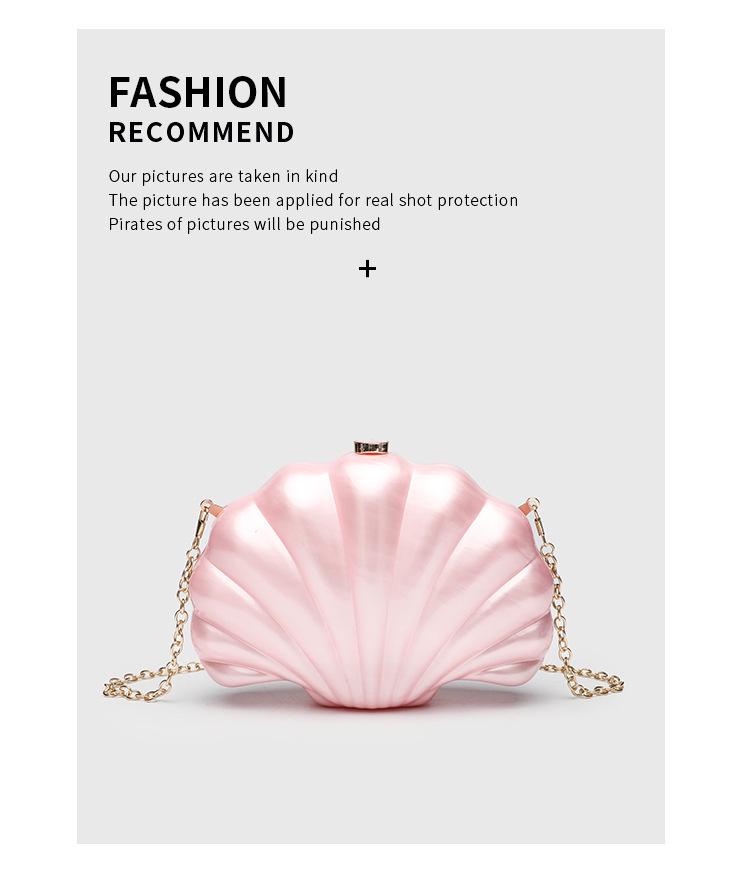 Elegant Irregular Shell Acrylic One-Shoulder Crossbody Clutch for Weddings and Banquets.