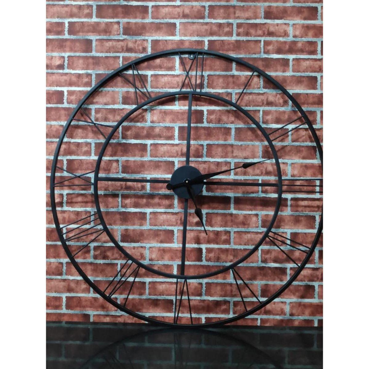 

Metal Wall Clock 100 Cm( Black) Black