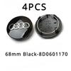 Hub Caps Hot For qaz24 4P 60/61/68/69mm For qaz24  Alloy Wheel Centre Caps Hubs Dust Covers qaz24 A3 8L  8P A4 B5  B6  B7 A6 C5