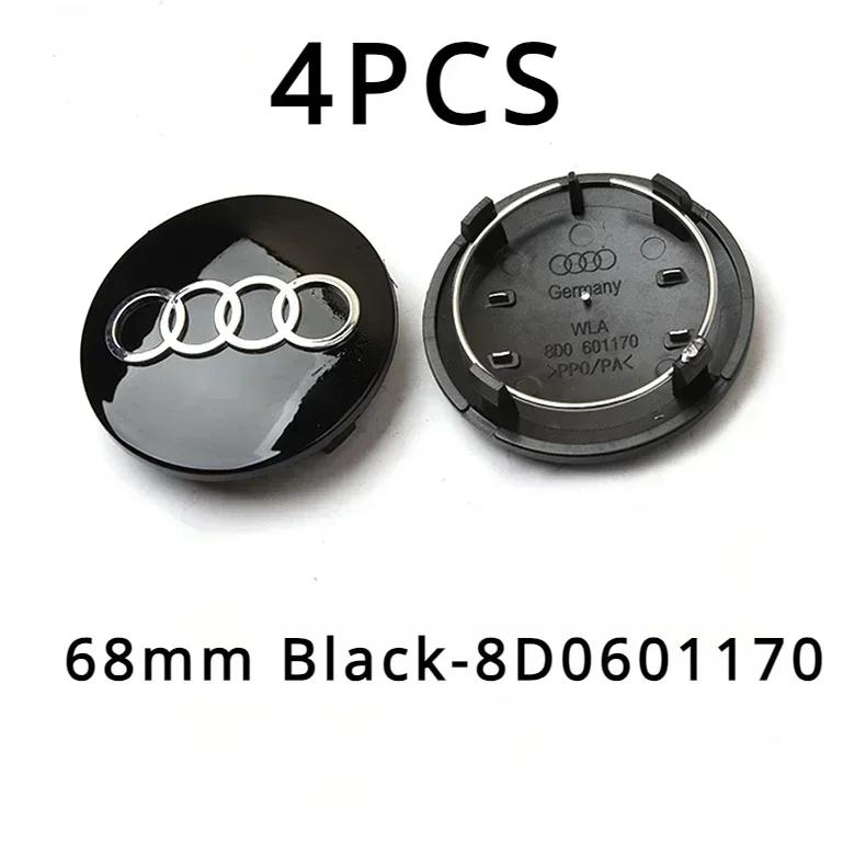 Hub Caps Hot For qaz24 4P 60/61/68/69mm For qaz24 Alloy Wheel Centre Caps Hubs Dust Covers qaz24 A3 8L 8P A4 B5 B6 B7 A6 C5