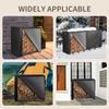 Waterproof Firewood Log Rack Cover Heavy Duty Fabric with Fastener Closure and Elastic Drawstring for Stability