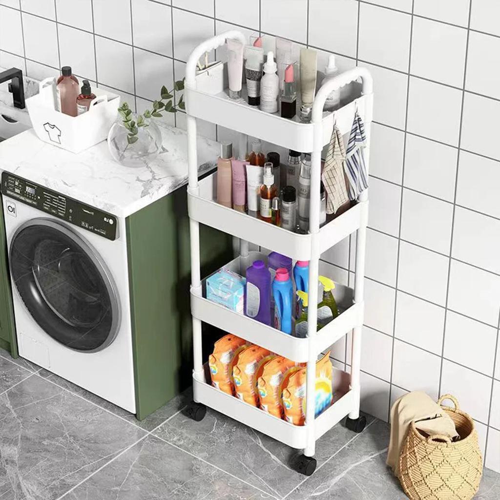 1pc-Handcart Storage Rack Kitchen Bedroom Bathroom Floor Standing Multi-layer Storage Rack