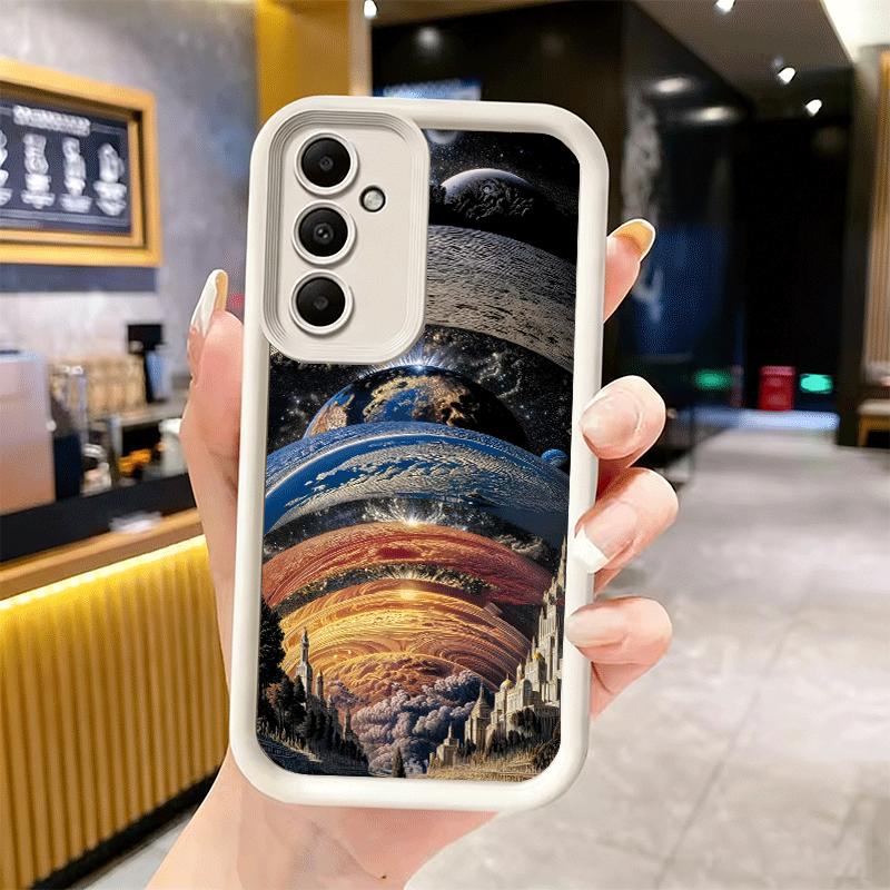 Phone Case for Samsung Galaxy S26 S25 Ultra S24 FE Earth Stars Space Universe Shell S23 Plus S22 + S21 S20 5G Soft Silicone Fund