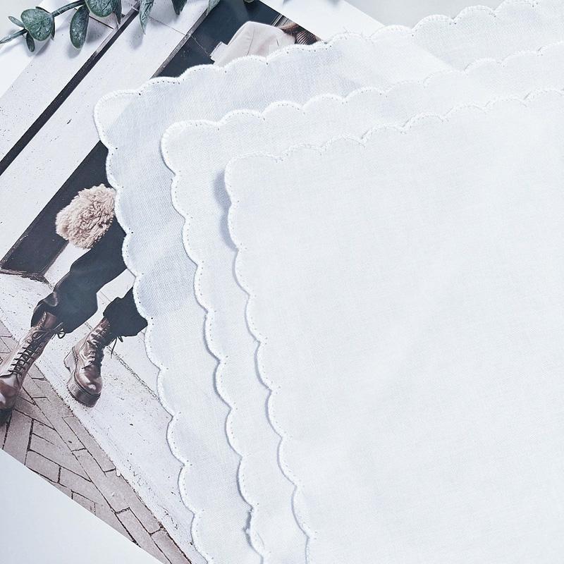 1 Τμχ/6 Τμχ/8 Τμχ/10 Τμχ/12 Τμχ/16 Τμχ Βαμβακερή Δαντέλα Γάμου Απορροφητική Ιδρώτα Χειροποίητη DIY Λευκή Μαντήλα Λεπτή Έκδοση