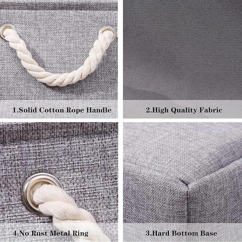 Faltbare Aufbewahrungskörbe aus Leinenstoff Kinder Spielzeug Organizer Kleidung und Haushaltswaren Aufbewahrungsbox Wäschekorb