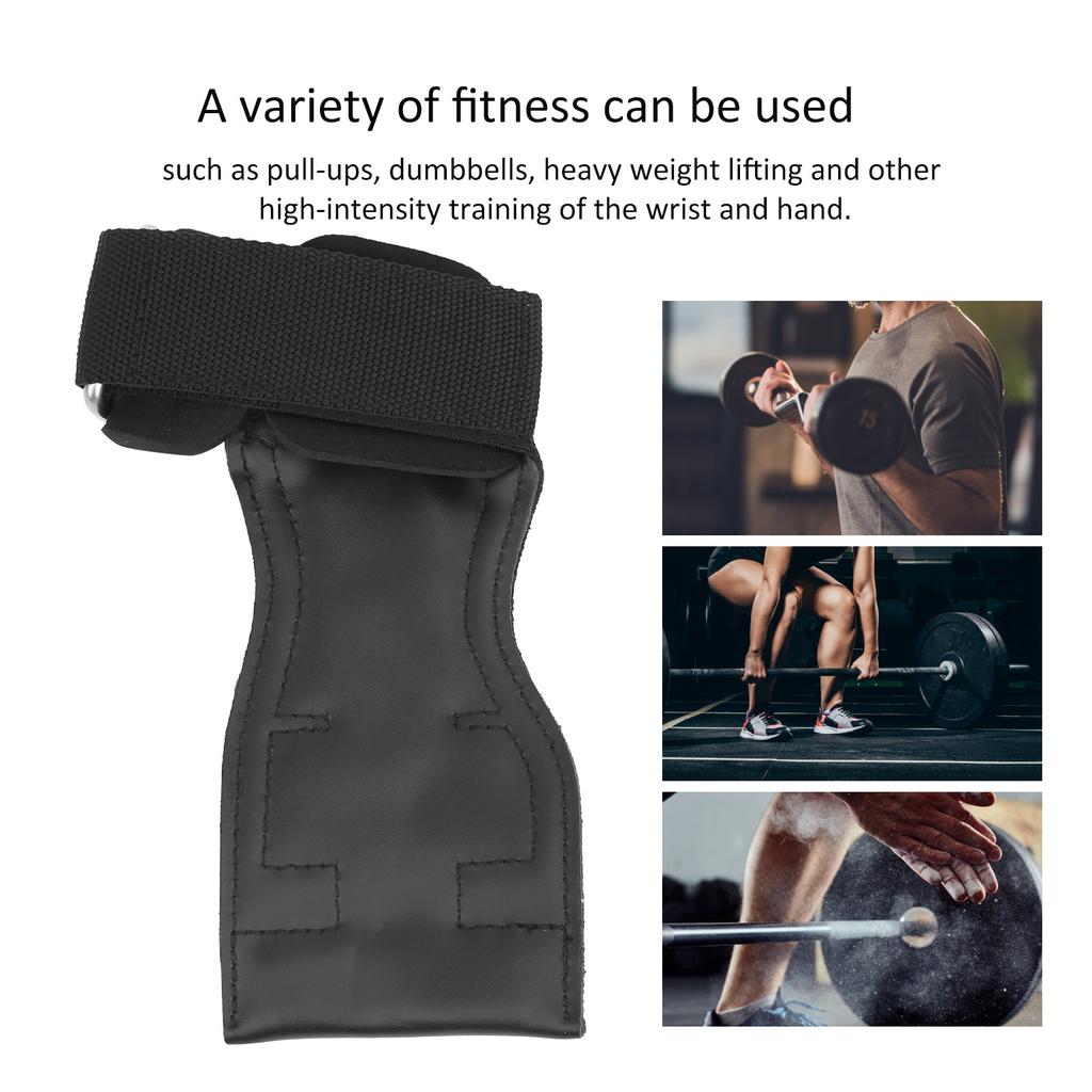 1Pair Artificial Cattlehide Training Gloves Pullups Dumbbells Hand Guards Wrist Guards