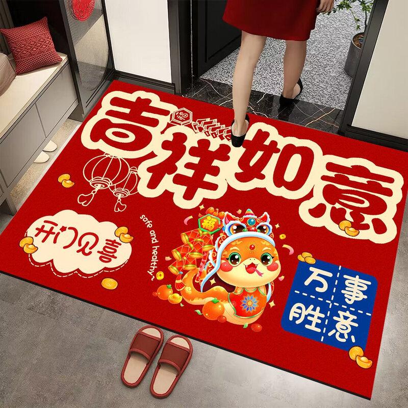 2025 Year of the Snake New Year Festive Doormat 40x60 cm