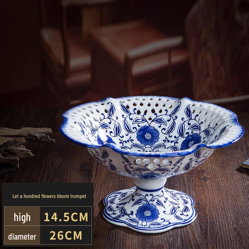 Jingdezhen Ceramic Blue and White Fruit Plate
