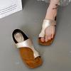 2025 New Fashion Soft Casual Women Sandals Clip Toe Low Heels 2.5cm Slip on Mules Mixed Color Big  New Design Daily Shoes