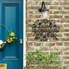 Custom Family Name Sign – Flower Garden Metal Wall Art, Personalized Monogram Plaque for Outdoor Front Entrance Decor & Wall Sculptures