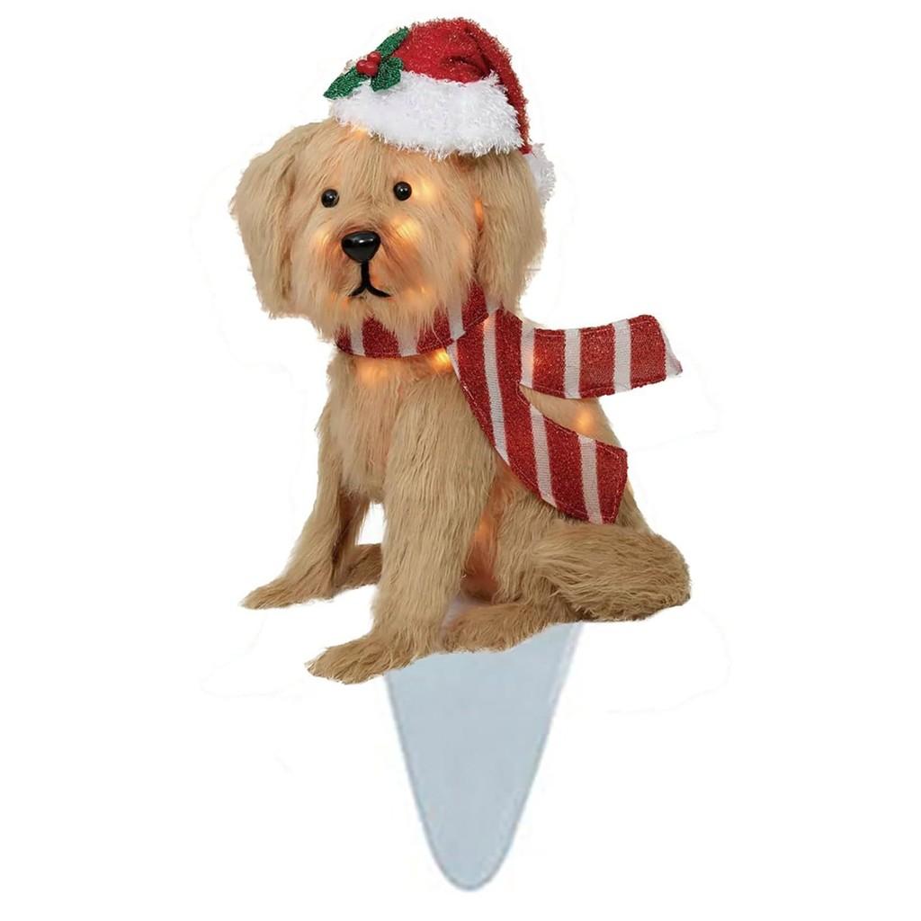 Outside Christmas Decorations Light Up Animals Dog Santa Clausoutside Supplies