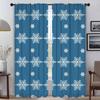 Cartoon Snowflake Partition Modern Living Room Curtains 2 Pieces Window Curtain Shades Halloween Decoration Blinds Kitchen Child