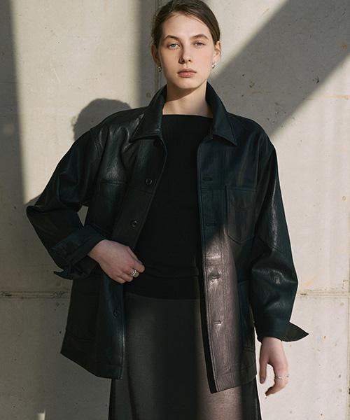 Angelo Bianco Noir Leather Single Jacket