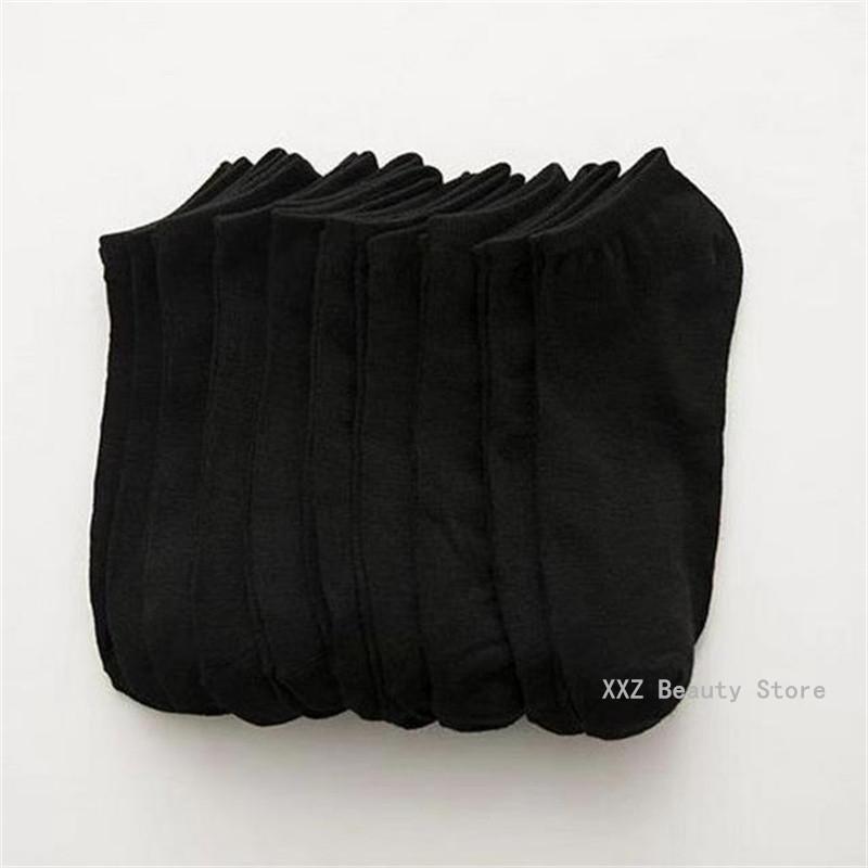 Black Casual Breathable Socks for Women Men Cotton Invisible Low Cut No-show Ankle Socks 5/10/20 Pairs Pack