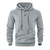 Spring and Autumn Pullover Solid Color Casual Sports Loose Trendy Long Sleeve Hoodie Men