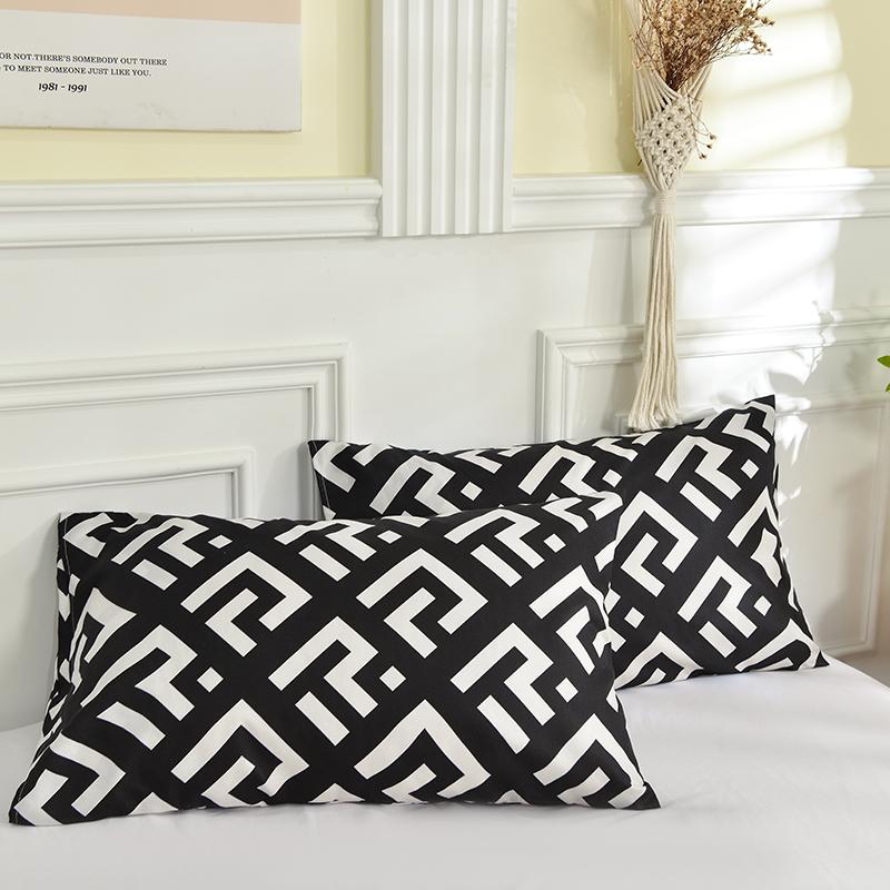 Printed Pillow Cover 2pcs Pillowcase 48x74cm Pillow Sham for Home Bed Pillowslip Rectangle Cushion Cover funda almohada