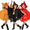 Kids Halloween Costume Pumpkin Costume Outfit Dress up Witch Costume Bat Wing for Carnival Photo Props Role Play Party Holiday