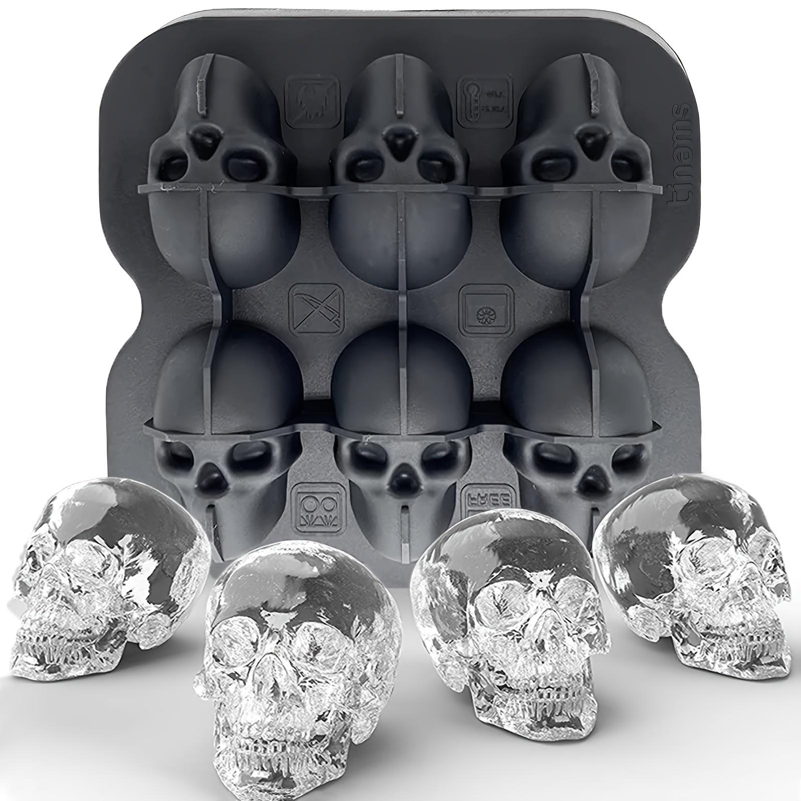 

Skull-Shaped Silicone Ice Tray - BPA-Free, Easy-Release Ice Mold for Whisky, Cocktails & Parties