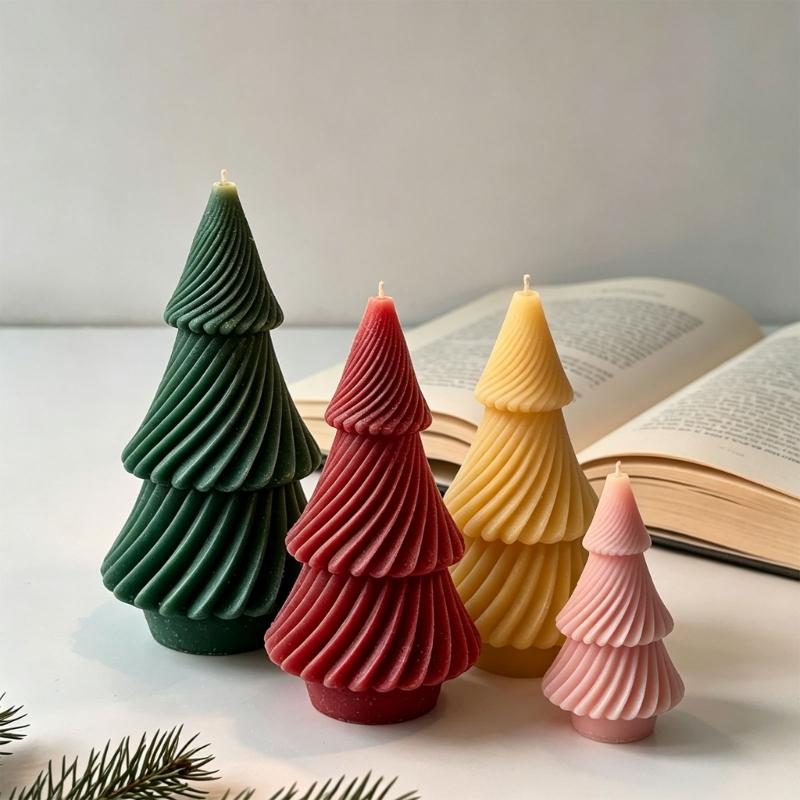 Flexible Holiday Tree Casting Mould for Candle Making, Christmas Decorations, Gypsum Craft and Epoxy Resin Projects
