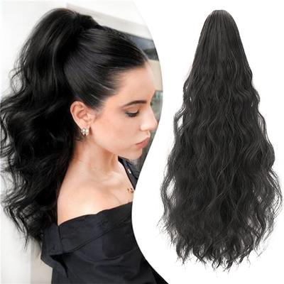 Synthetische Klaue Clip Wasser Welligkeit Pferdeschwanz Haar Zubehör für Frauen Pferdeschwanz Haar Zubehör