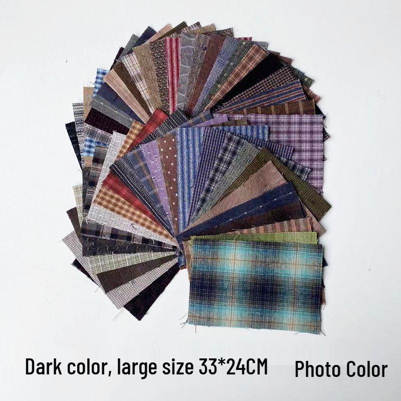 Pre-dyed Small Fabric Scraps for Doll Clothes and Patchwork Quilts with Needle by Hai Leide Zhu