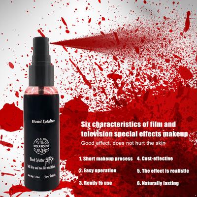 Washable Fake Blood Realistic Gore Effects Makeup Kit for Halloween Cosplay Flesh Wound Cut Horror Costume Accessory