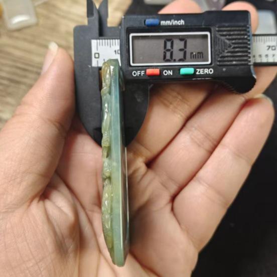 Fairly Mounted Natural Jade Pendant Carving for Men and Women