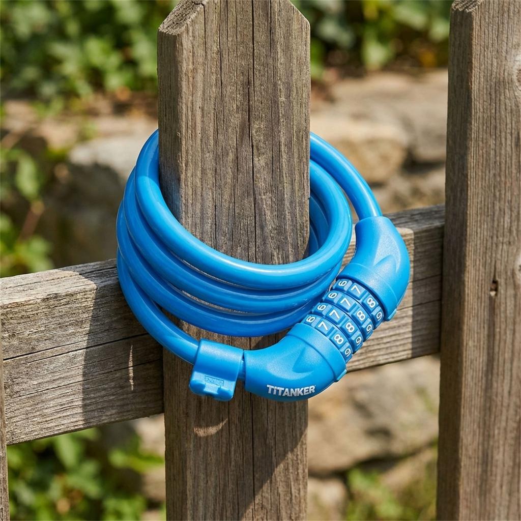 Bike Combination Lock Four Digit Fixed Code Steel Cable Anti Theft Lock For Mountain Bike And Motorcycle