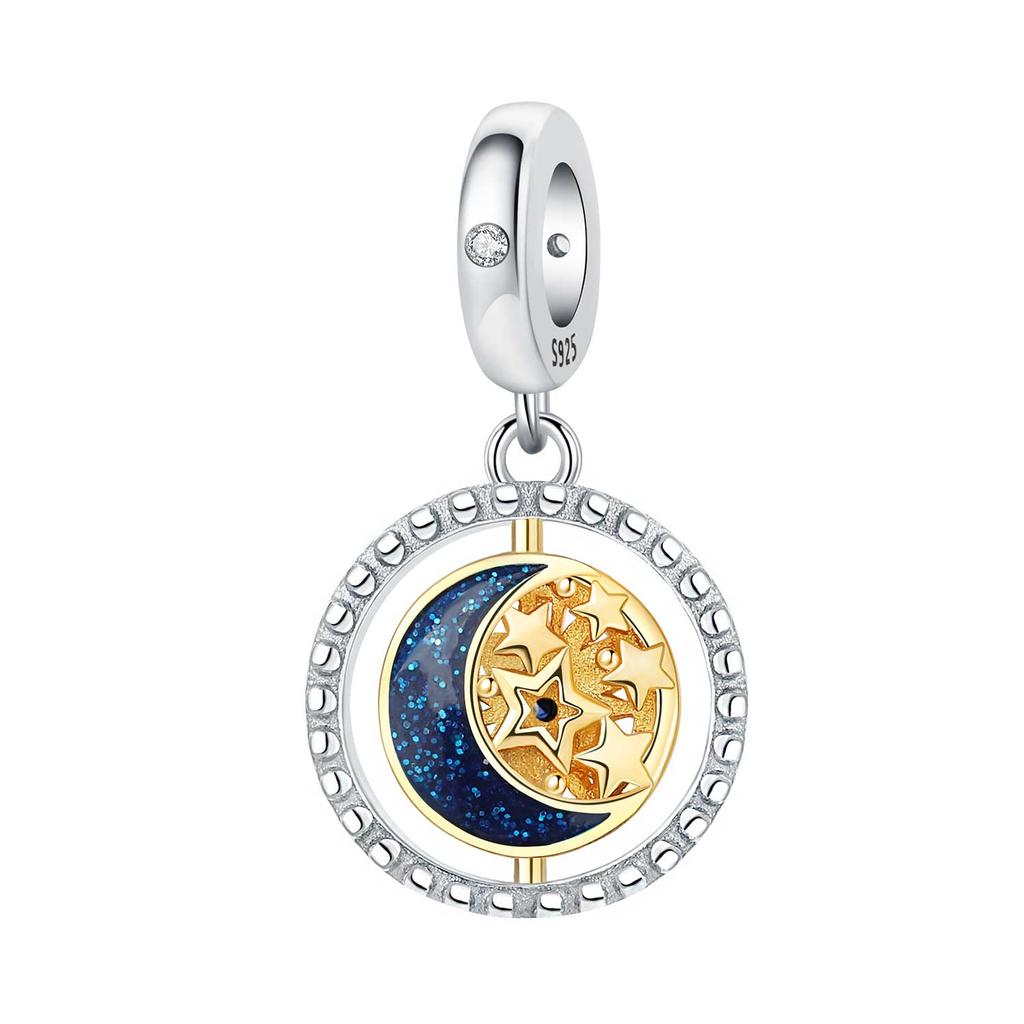 925 Silver Blue Love Snowflake Castle Pendants Bracelet Charms Fit Women Jewelry Party Beads DIY Fine Gifts Accessories