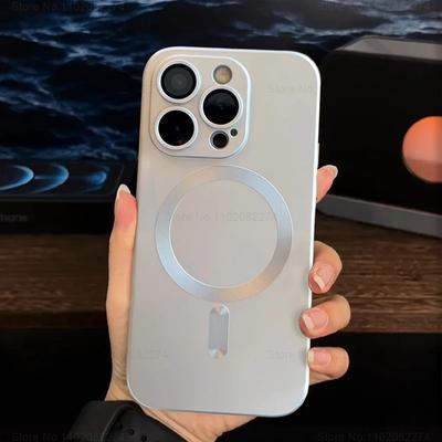 Luxury Fashion For Magsafe Wireless Charging Case For iPhone 15 14 13 12 11 Pro Max Plus Soft Magnetic Silicon Cover Accessories