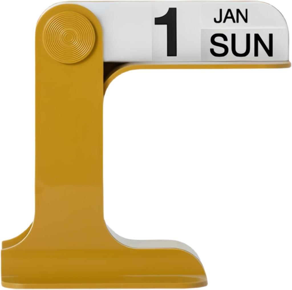 Klappschreibtischkalender Desktop Monats-, Wochen-, Tageskalender für Büro, Heimdekoration Wiederverwendbares Schreibtischornament Zubehör 16x17x9cm Gelb