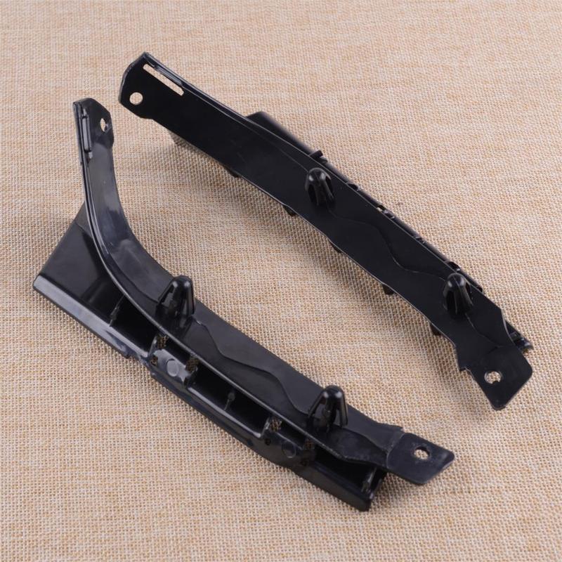 

CITALL 2PCS ABS Black Car Front Bumper Bracket Holder Cover Guide 51117116667 51117116668 Fit For BMW E53 X5 2003 2004 2005 2006